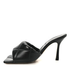 Alternative view of Bottega Veneta Black Nappa Maxi Intrecciato Lido Mule Heels Sandals 37.5