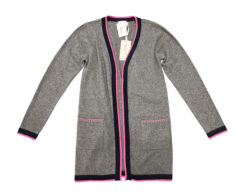 Alternative view of BRODIE CASHMERE NWT Uptown Charcoal Cashmere Knit Duster Cardigan Jacket XS $373