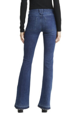 Alternative view of FRAME Trapunto St. Le High Flare Jeans Aurora High Rise Patch Pocket Size 25