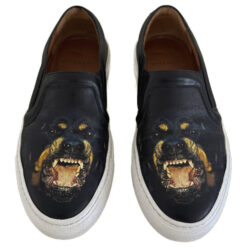Givenchy Rottweiler Print Leather Skate Slip On Sneakers Black Men's EU 46 US 13