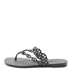 Alternative view of Hermes Chaine d'Ancre Island Rubber Sandals Black Women's EU 40 Flip Flops