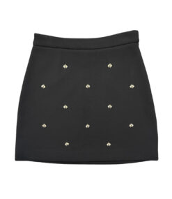 Alternative view of Maje Jizie Bee Embellished Mini Skirt Black Crepe Size 2