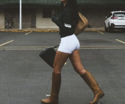 Malbon Golf Essential Logo White WoMan Biker Shorts Size XS