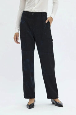 Raquel Allegra Work Pant Dark Indigo Lyocell Cargo Utility Pants 00 NWT