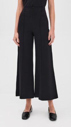 Ripley Rader Los Angeles NWT Black Ponte Knit Wide Leg Crop Pants Size 2 (Small)