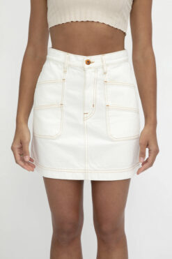 Slvrlake NWT Savior Natural White Denim Mini Skirt Size 24 $289