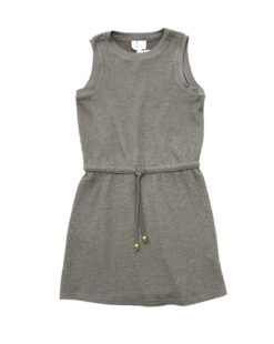 Alternative view of We Are Sundays Allison Mini Dress Sparrow Gray Sleeveless Drawstring Knit XS NWT