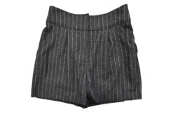 Alternative view of Veronica Beard Haina Charcoal Pinstripe Wool Pleated Shorts Size 0