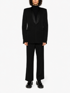Givenchy Men's Black Wool Tuxedo Suit Satin Shawl Lapel Pants Italy 56 NWT
