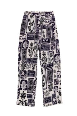 Alternative view of Agua Bendita Frank Batik Print Pants Size Small Wide Leg Pull On Boho Resort
