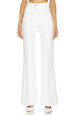 Veronica Beard Judy Flare Pants Off White High Rise NWT Size 0 Tailored