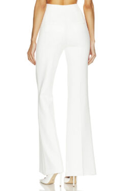 Alternative view of Veronica Beard Judy Flare Pants Off White High Rise NWT Size 0 Tailored