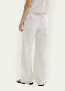 Alternative view of All Three Ray Poplin Trousers Natural Khaki Drawstring Straight Leg XS