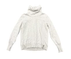 Alternative view of Alo Yoga Haze Funnel Neck Sweatshirt Dove Grey Heather Pullover Sweater Small