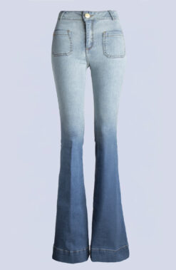 Alternative view of Alvin Valley Doyenne Degrade Wash Ombre Flare Jeans NWT Size 40 Regular