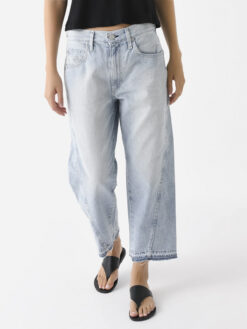 AMO Maria Jeans Light Wash Straight Leg Cropped Denim Pants Size 23 NWOT