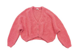 Alternative view of American Vintage Zolly Pink Chunky Knit Oversized Cardigan Sweater XS/S