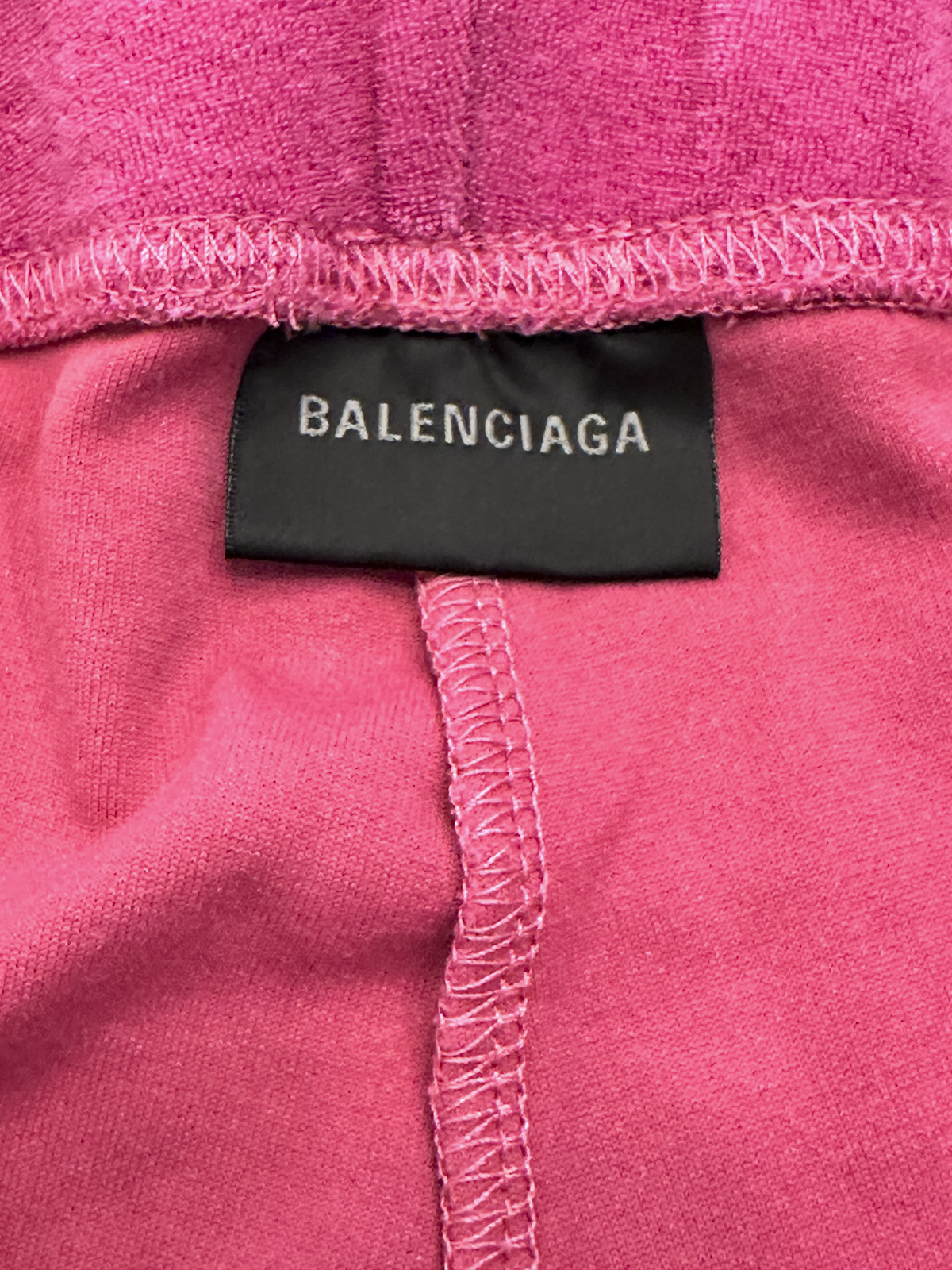 Balenciaga Pink Terry Low Rise Drawstring Wide Leg Track Pants Size Medium - Image 5