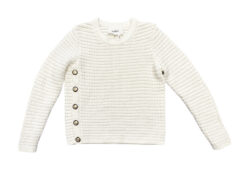 Alternative view of ba&sh Gael Sweater Off White Textured Knit Side Button Cotton XS