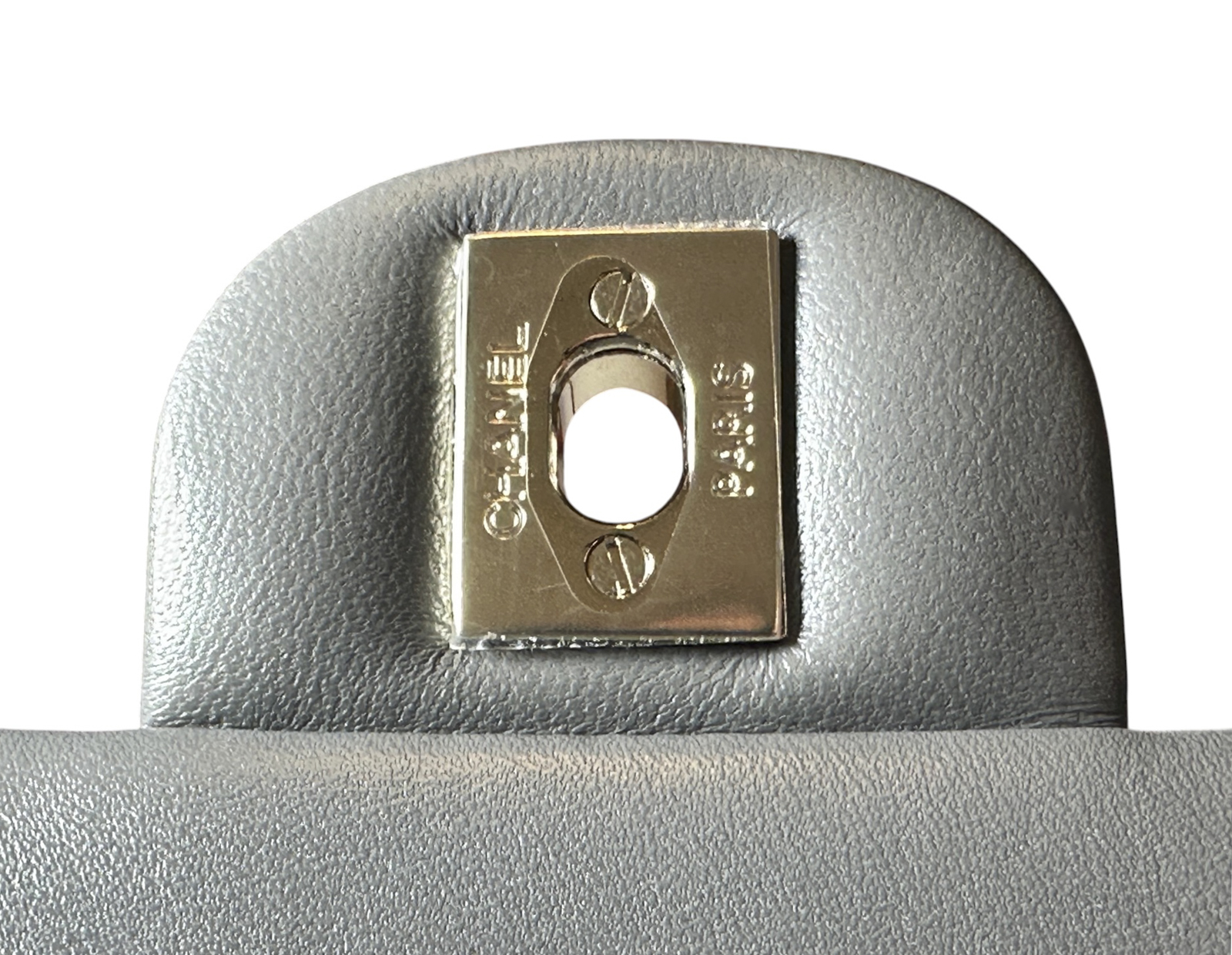 CHANEL 22A Mini Rectangular Classic Flap Grey Lambskin Gold Hardware NWT - Image 8