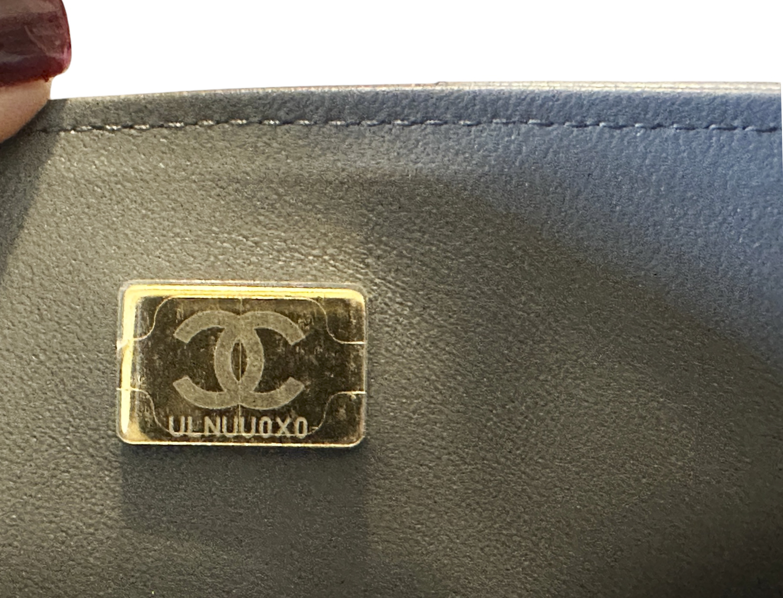 CHANEL 22A Mini Rectangular Classic Flap Grey Lambskin Gold Hardware NWT - Image 11