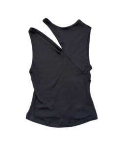 Alternative view of CHRLDR NWT Ivana Black Slit Front Cutout Tank Top Size Small S $132