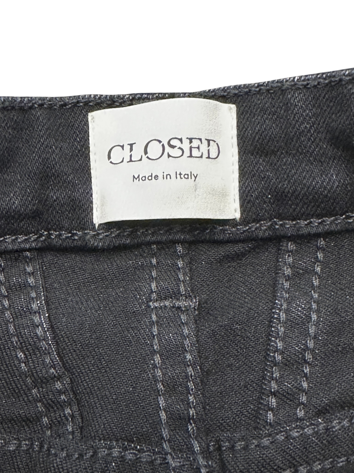 CLOSED Rawlin Dark Gray Flared Jeans High Rise Stretch Denim Size 24 Italy - Image 5