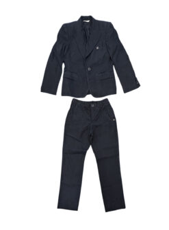 Alternative view of Dolce & Gabbana Boys Navy Linen 2 Piece Suit Jacket Pants 7/8 Italy