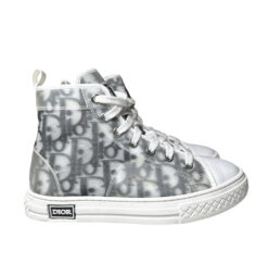 Alternative view of Dior Kids B23 League High Top Sneakers White Black Oblique EU 30