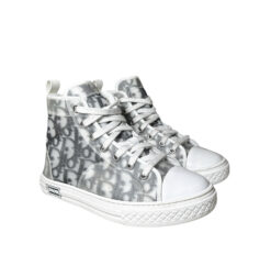 Dior Kids B23 League High Top Sneakers White Black Oblique EU 30