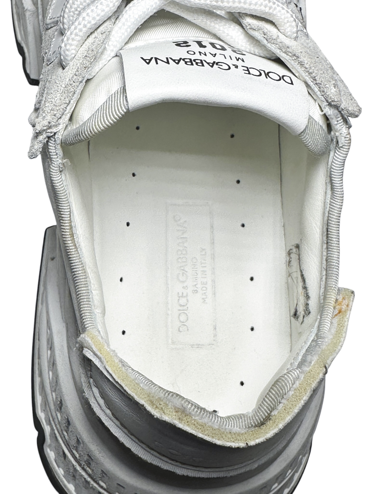 Dolce & Gabbana Kids Daymaster White Logo Sneakers Trainers EU 33 - Image 8