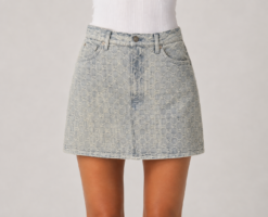Gucci NWT GG Monogram Jacquard Denim Mini Skirt Size 38 Italy