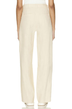 Alternative view of A.L.C. Flynn Pant Barely Beige Linen Viscose Wide Leg Trousers NWT 2