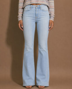 FRAME Forever Karlie Flare Jeans Light Wash High Rise Stretch Denim Size 26