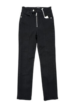 Alternative view of FRAME Le Super High Black Straight Leg Exposed Zip Jeans Women's 24 NWT