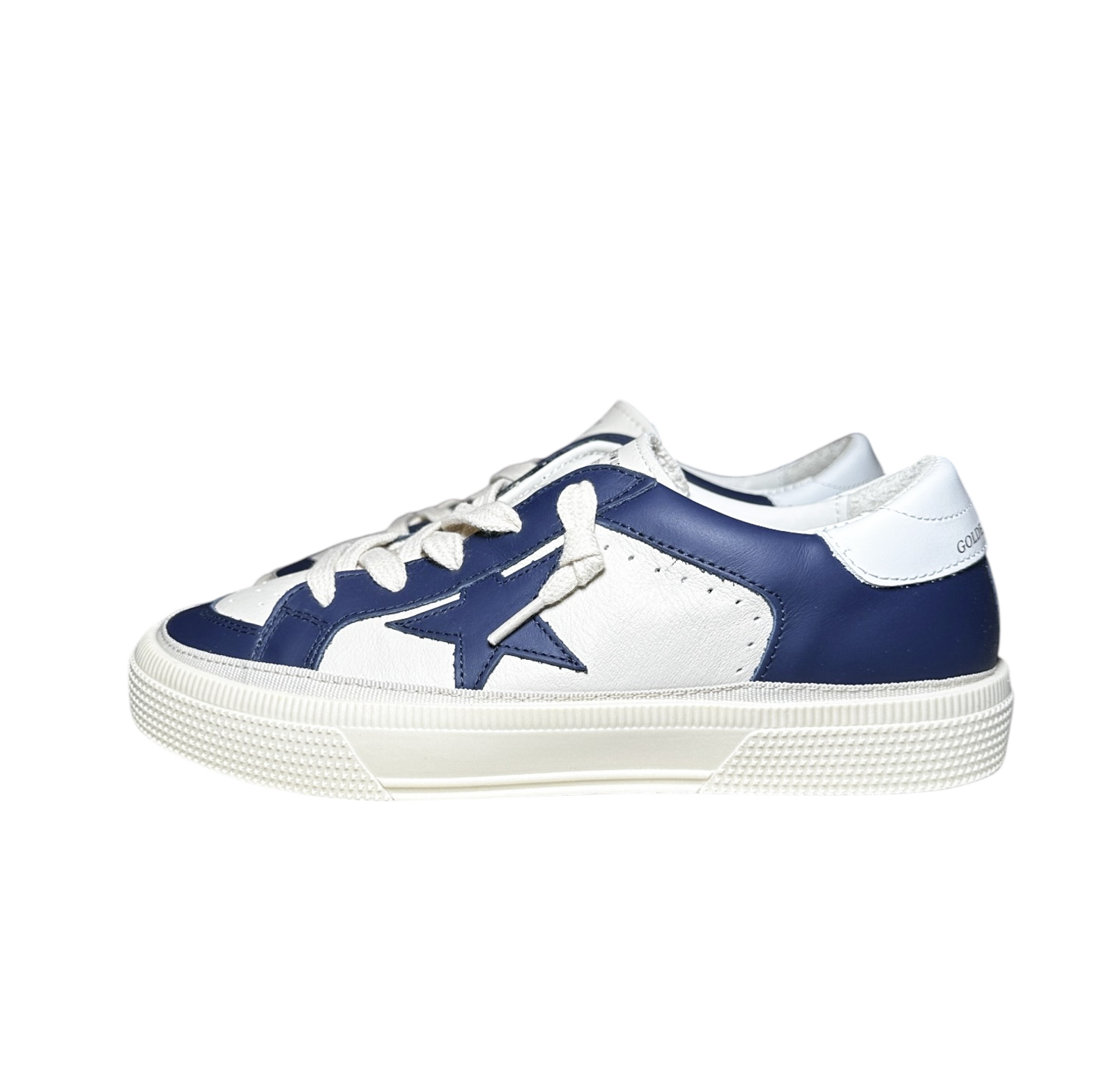 Golden Goose Kids May Star Leather Sneakers Blue White EU 33 NIB Made Italy - Image 5