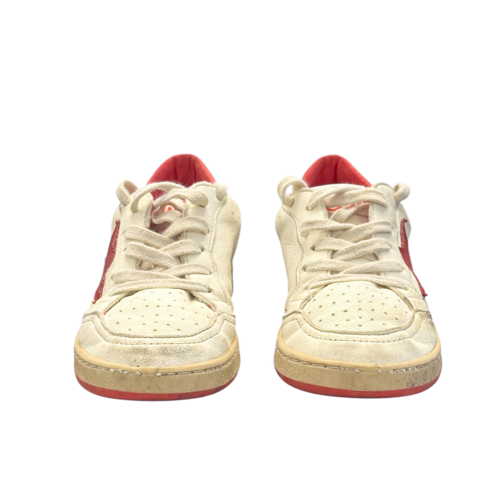 Golden Goose Kids Ball Star Sneakers White Red Leather Shoes EU 32 - Image 3