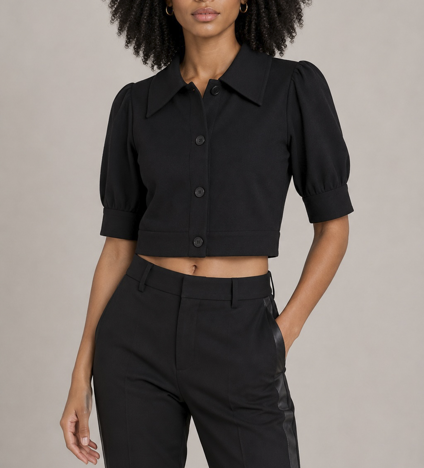 We Are Sundays Monet Black Short Sleeve Jacket Top Size XS NWT $245