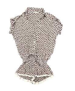 Alternative view of Poupette St Barth Ava Red Planet Print Viscose Romper Jumpsuit Size XS
