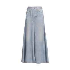 Alternative view of rag & bone Liquid Miramar Midi Skirt Trompe L'Oeil Jersey Blue Size 29