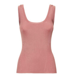 Alternative view of Zimmermann Rib Scoop Neck Viscose Blend Tank Top Rose Pink Size 0