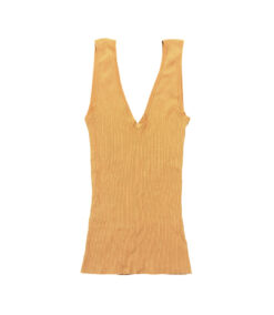 Alternative view of Zimmermann Rib Knit V-Neck Viscose Blend Tank Top Peach Size 0