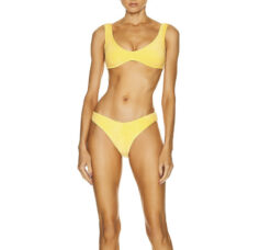 Zimmermann Terry Scoop Bikini Set Mustard Yellow Swimsuit Size 0 US 2-4