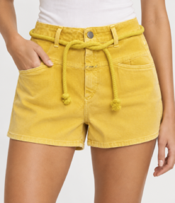 CLOSED Jocy X Denim Shorts Womens 24 Yellow High Rise NWT $250 Made in Italy