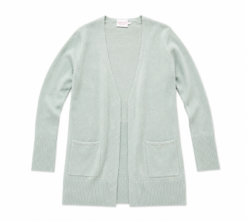 Alternative view of BRODIE Mint Green 100% Cashmere Open Front Duster Cardigan Sweater XS