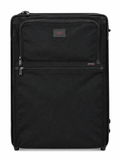 TUMI Alpha Medium 26" Black Ballistic Nylon 4 Wheel Spinner Checked Luggage