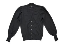Alternative view of Minnie Rose Black Puff Sleeve Button Front Cardigan Sweater Women XS