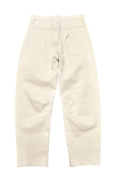 Alternative view of TWP Jetties Beach Jeans 25 Natural Cream Cotton Barrel Leg Pants $495
