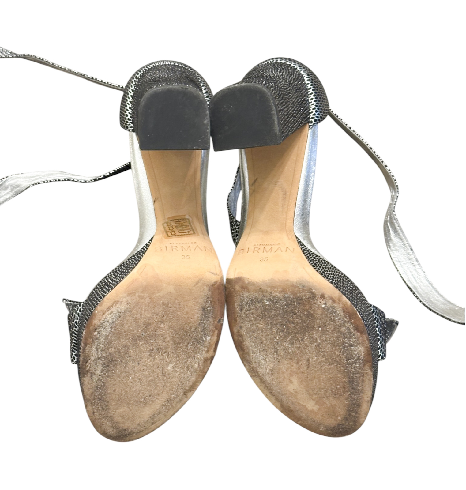 Alexandre Birman Mabeleh Silver Metallic Leather Bow Platform Sandals 35 $725 - Image 8