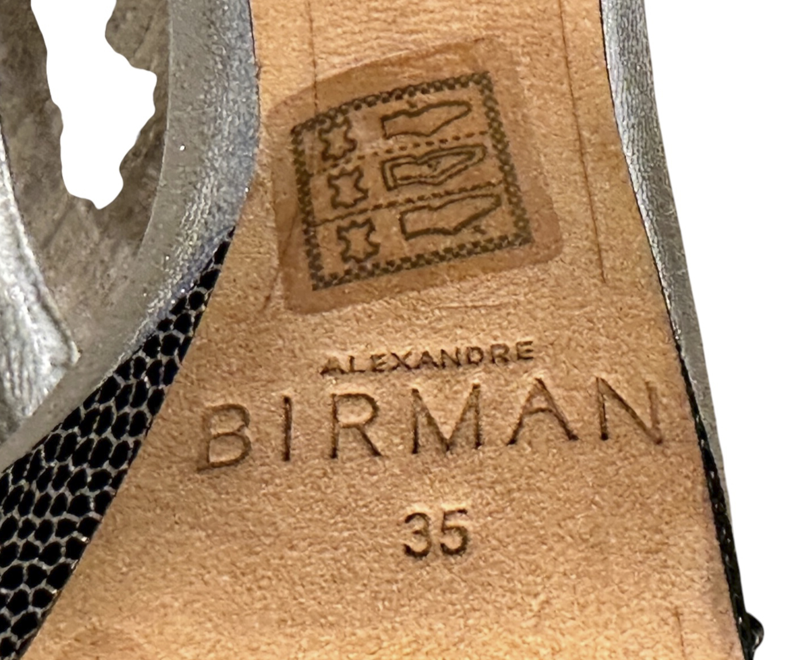 Alexandre Birman Mabeleh Silver Metallic Leather Bow Platform Sandals 35 $725 - Image 9